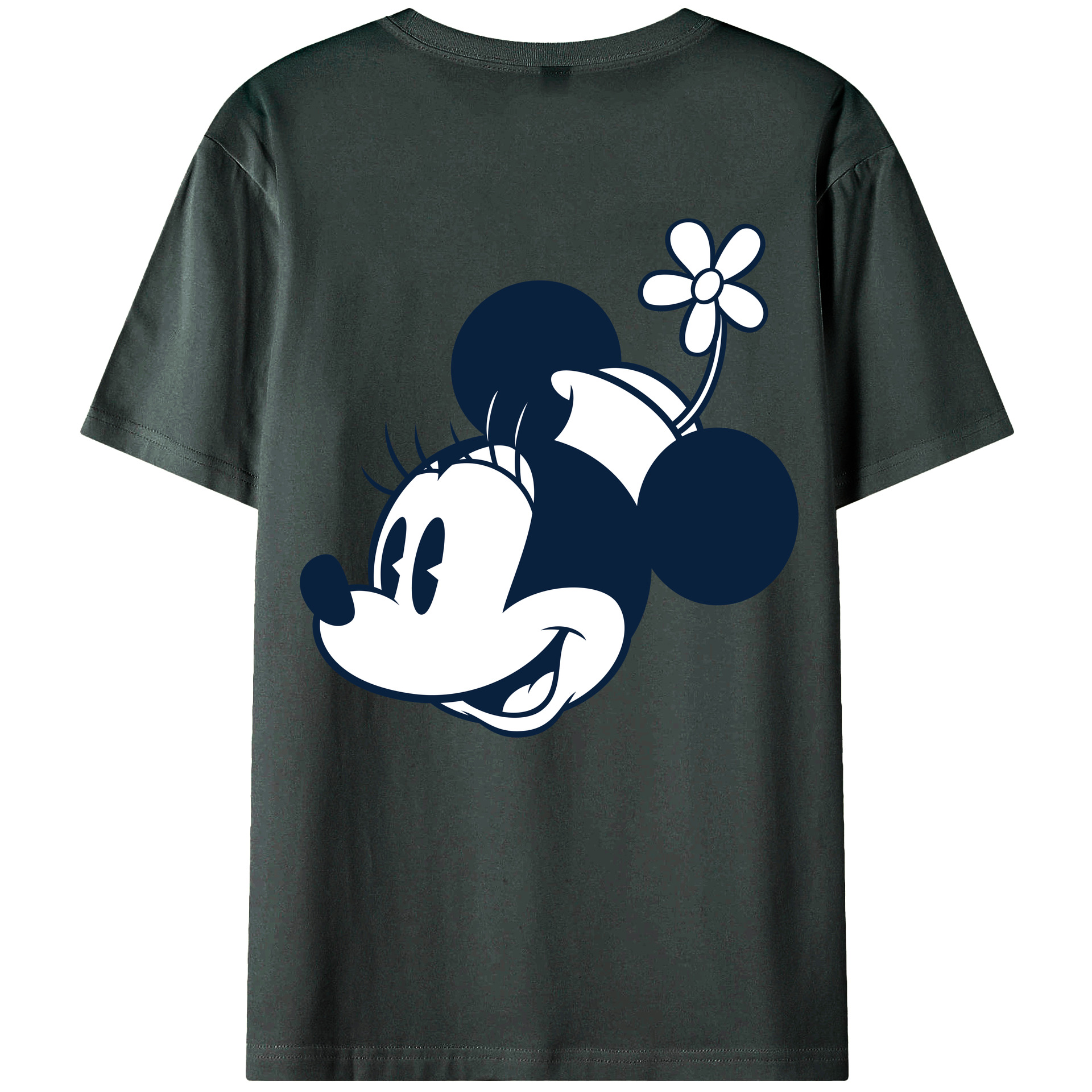 ミッキーマウス Mickey Mouse 綿100％ メンズ半袖Tシャツ（バックプリント） 通気性